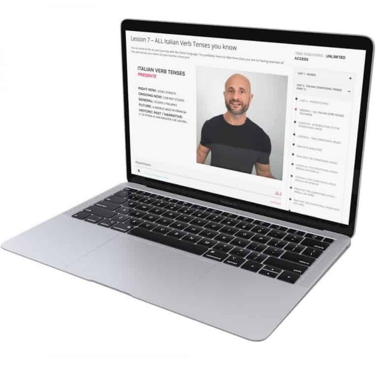 Intermediate Italian Level 2 13 Laptop Course Mockup JPG